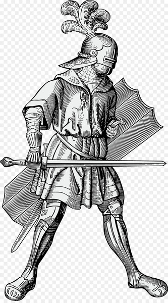 Knight Heraldry Middle Ages - Sketch of warrior armor 
