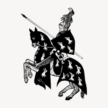Knight on horseback clipart, medieval | Free Vector - rawpixel