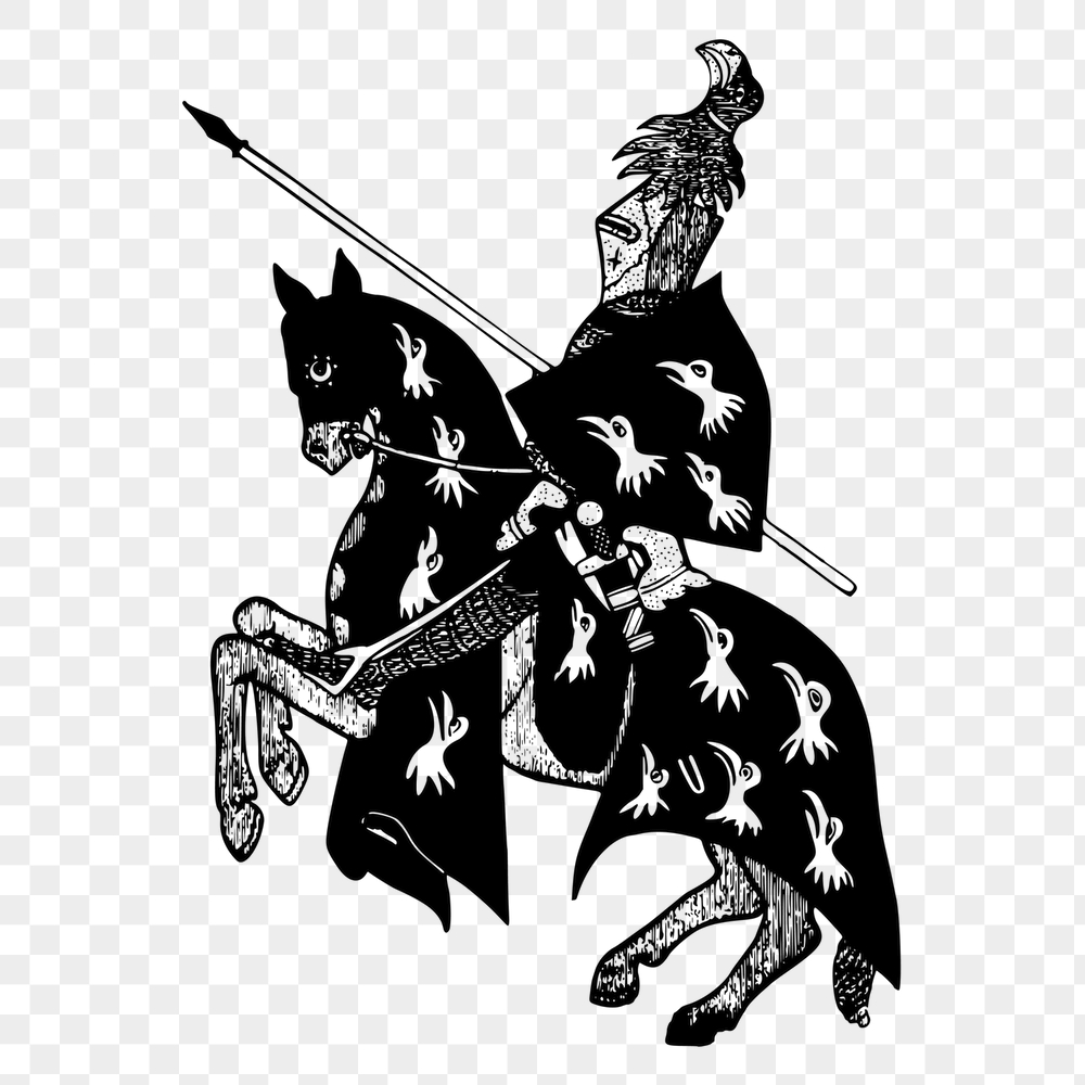 Knight on horseback png sticker, | Free PNG - rawpixel