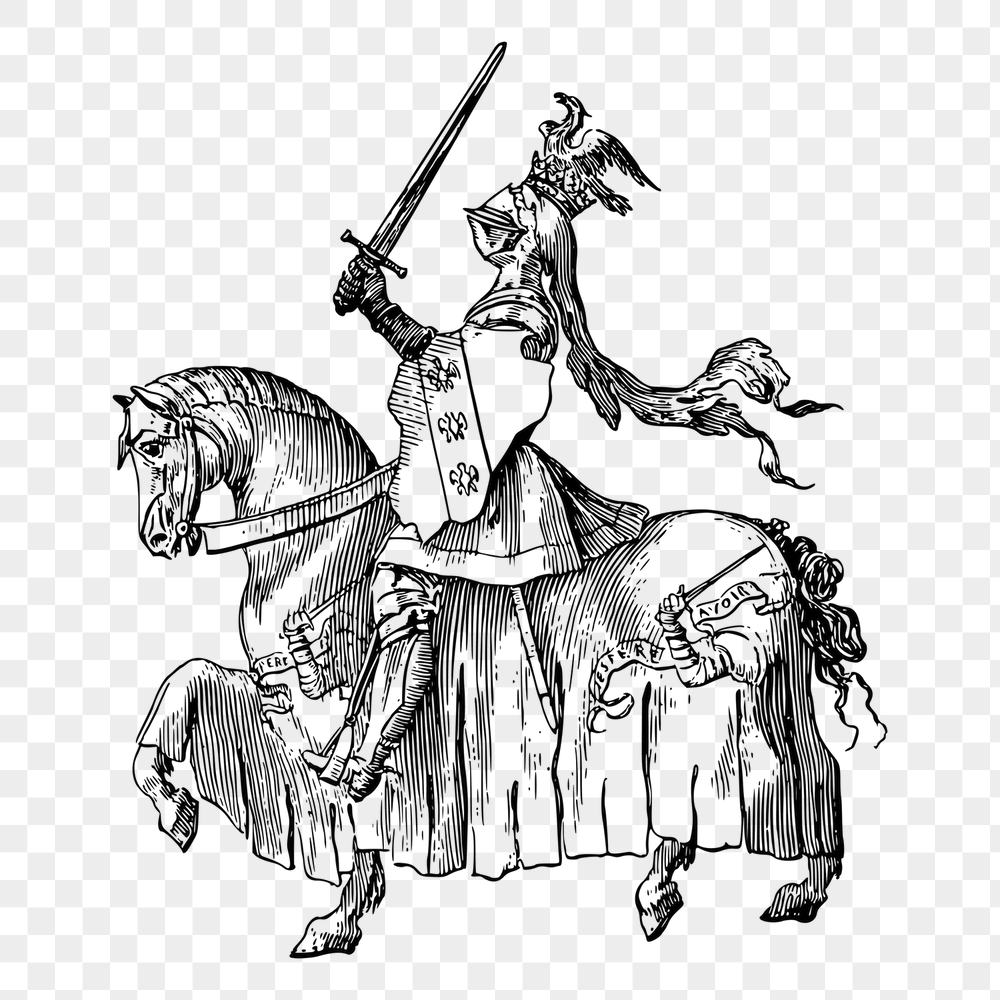 Knight png riding horse sticker, | Free PNG - rawpixel