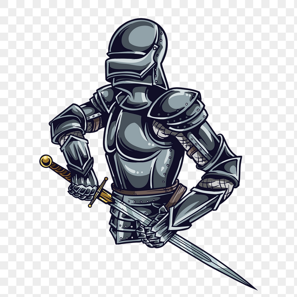 Knight png sticker, medieval cartoon | Free PNG - rawpixel