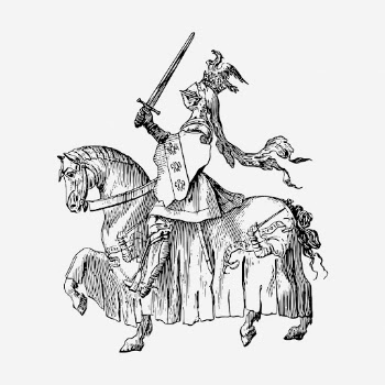 Knight riding horse drawing, medieval | Free Photo - rawpixel