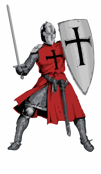 Knights Clipart Fighting - Medieval Knight No Background ...