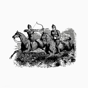 Knights on horses | Free stock vector - 572608