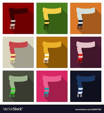 Knitted scarf isolated on background winter scarf vector image