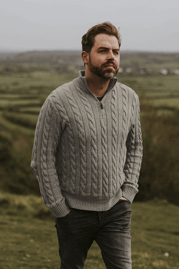 Knitted sweater mockup, men's outdoor | Free PSD Mockup - rawpixel