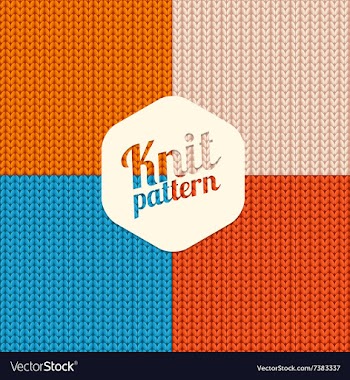  					Knitting Background Set vector image														