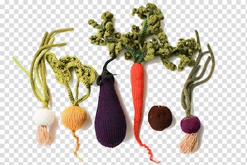 Knitting Vegetable Fruit Food, Knitting vegetables transparent background PNG clipart