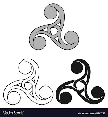 knotted triskelion symbol design