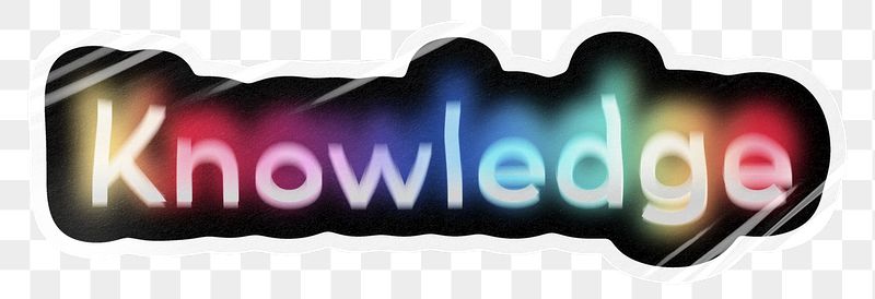 Knowledge png word sticker, neon | Free PNG - rawpixel