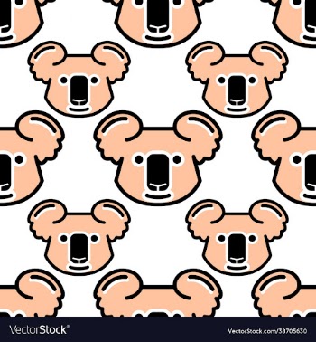 koala seamless color background