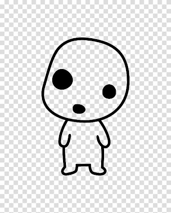 Kodama Studio Ghibli Line art Silhouette, totoro transparent background PNG clipart