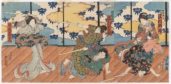 Kohtaus kabuki-näytelmästä, 1850 - 1870 | Free Photo - rawpixel