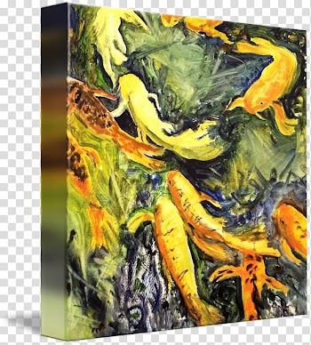 Koi Abstract art Painting Carp, painting transparent background PNG clipart