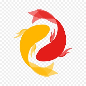 Koi Carassius auratus Graphic design Logo - Cartoon painted flat Koi Free matting 