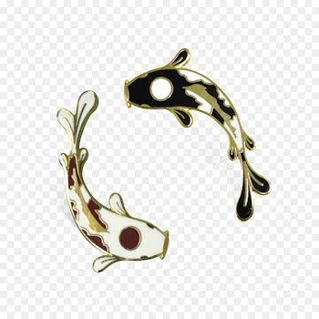 Koi Earring Goldfish Lapel pin - koi fish 