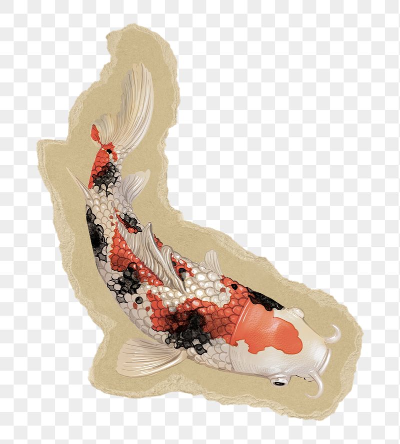 Koi fish png sticker, ripped | Free PNG Illustration - rawpixel