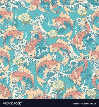 Koi fish vector image