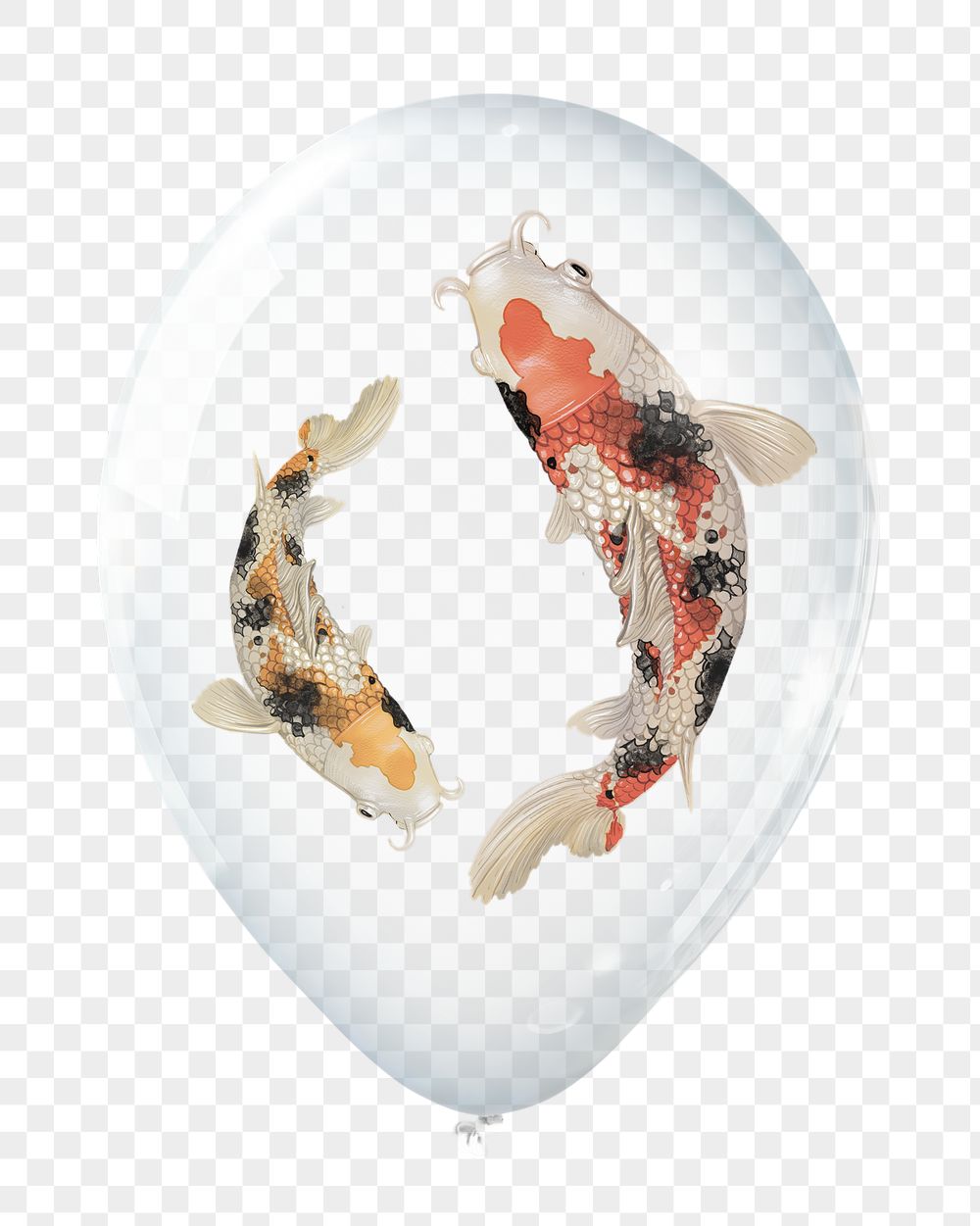 Koi fishes png sticker, animal | Free PNG - rawpixel