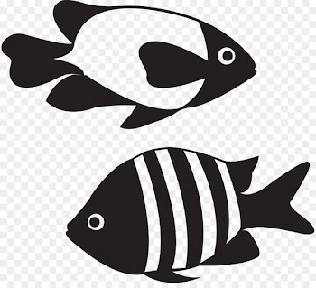 Koi Goldfish Euclidean vector - Black and white fish stick figure 