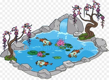 Koi pond Cartoon Clip art - pond 