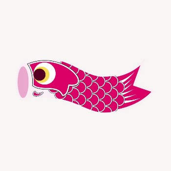 Koinobori carp streamer clipart, Japanese | Free Vector - rawpixel