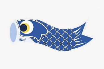 Koinobori fish flag clipart, illustration | Free Vector - rawpixel