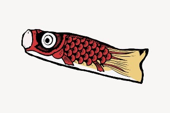 Koinobori steamer clipart, vintage illustration | Free Vector Illustration - rawpixel