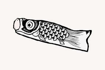 Koinobori steamer drawing, vintage illustration | Free Vector Illustration - rawpixel