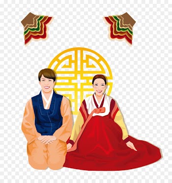 Korea Hanbok Stock photography Clip art - Loving couple vector material 