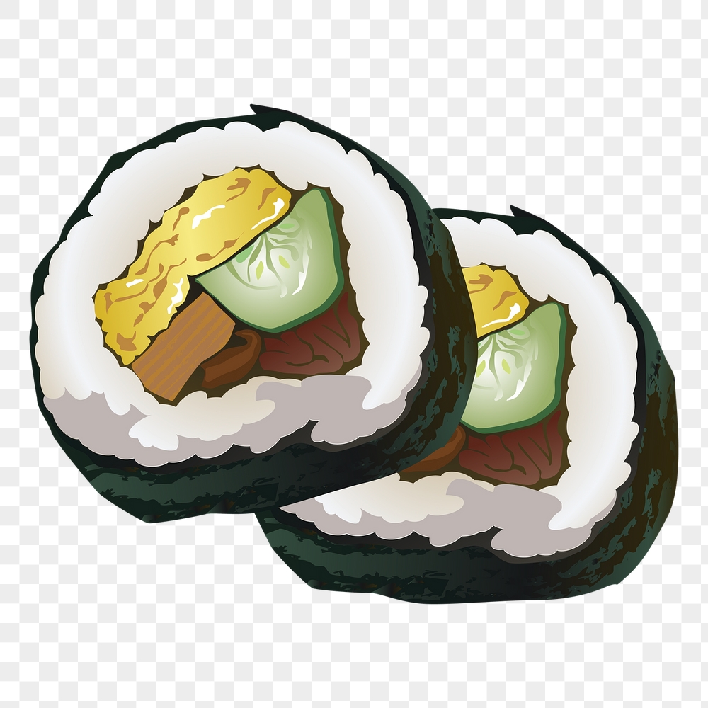 Korean Gimbap png sticker, Asian | Free PNG - rawpixel