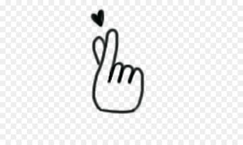 Korean 손가락 하트 Hand heart Love - korea cartoon 