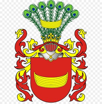 Kot morski coat of arms Polish heraldry Szlachta - baroque map 
