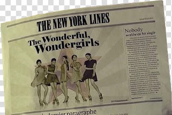 Kpop texture Kpopdayresoucers, The New York Lines The Wonderful Wondergirls newspaper transparent background PNG clipart