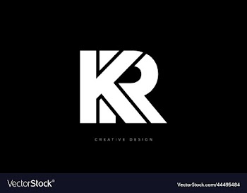 kr letter branding abstract logo