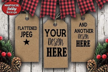 Kraft Christmas Tag Mockup