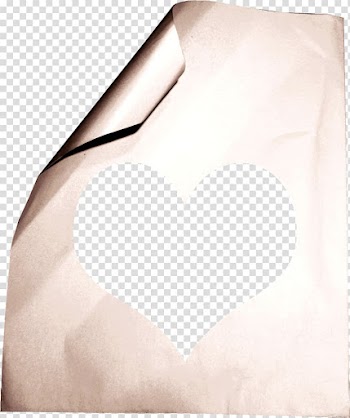 Kraft paper Book, Brown Paper Heart transparent background PNG clipart
