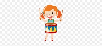 Krazy Kids Karnival, Exhibition, Carnival, Mumbai, - Girl Playing Drums Clipart