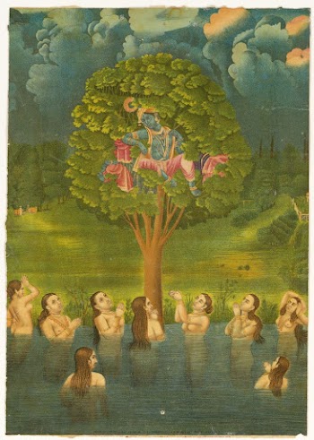 Krishna Steals the Clothes of the Gopis | Free Photo - rawpixel