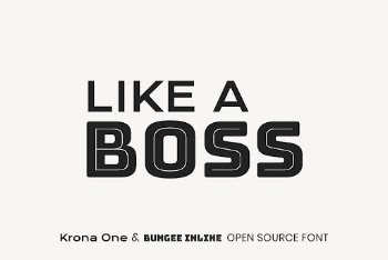 Krona One & Bungee Inline | Free Font Add-on - rawpixel