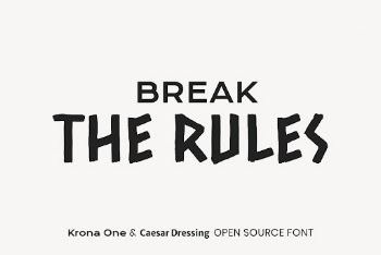 Krona One & Caesar Dressing | Free Font Add-on - rawpixel
