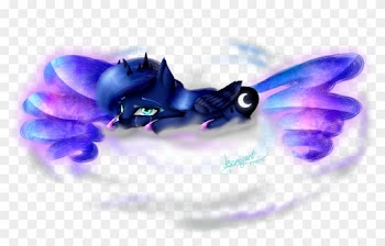 Kseniyart, Cloud, Crying, Princess Luna, Prone, Safe, - Chibi Mlp Art