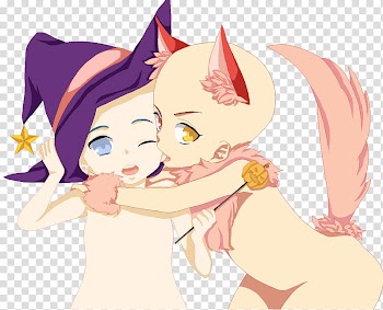 Kuroko no Basket Happy Halloween BASE, two girl cartoon character illustration transparent background PNG clipart