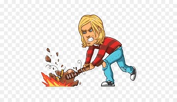 Kurt Cobain Vertebrate Illustration Sticker Clip art - cobain design element 