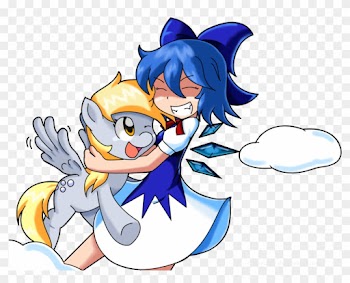 Kurus22, Cirno, Cloud, Crossover, Cute, Derpabetes, - Digital Art