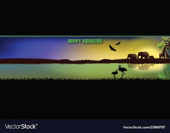 Kwanzaa banner vector image