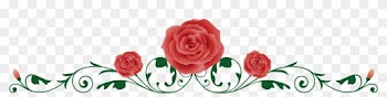 Kwiaty Clipart - Rose Vine Border