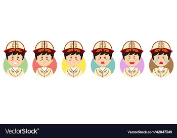 kyrgyzstan avatar with various expression