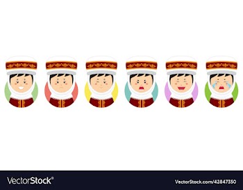 kyrgyzstan avatar with various expression