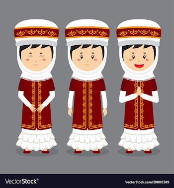 kyrgyzstan character with various expression
